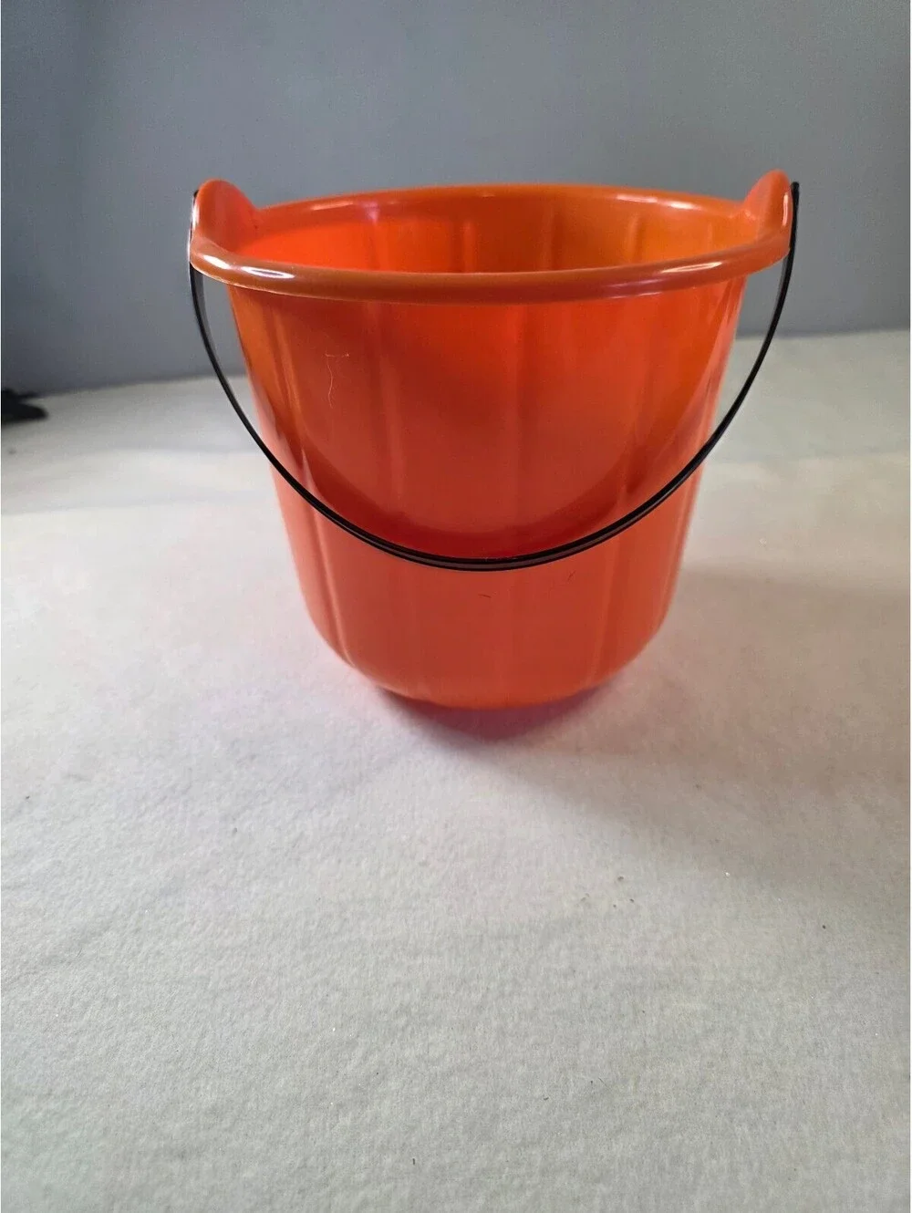 Vintage 1980s Halloween Jack O Lantern Pumpkin Candy Bucket Trick or Treat Pail